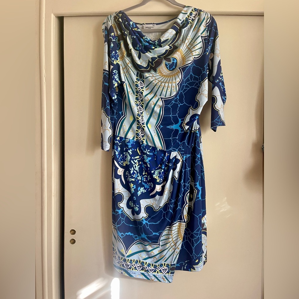Emilio Pucci 3/4 sleeve Blue Dress